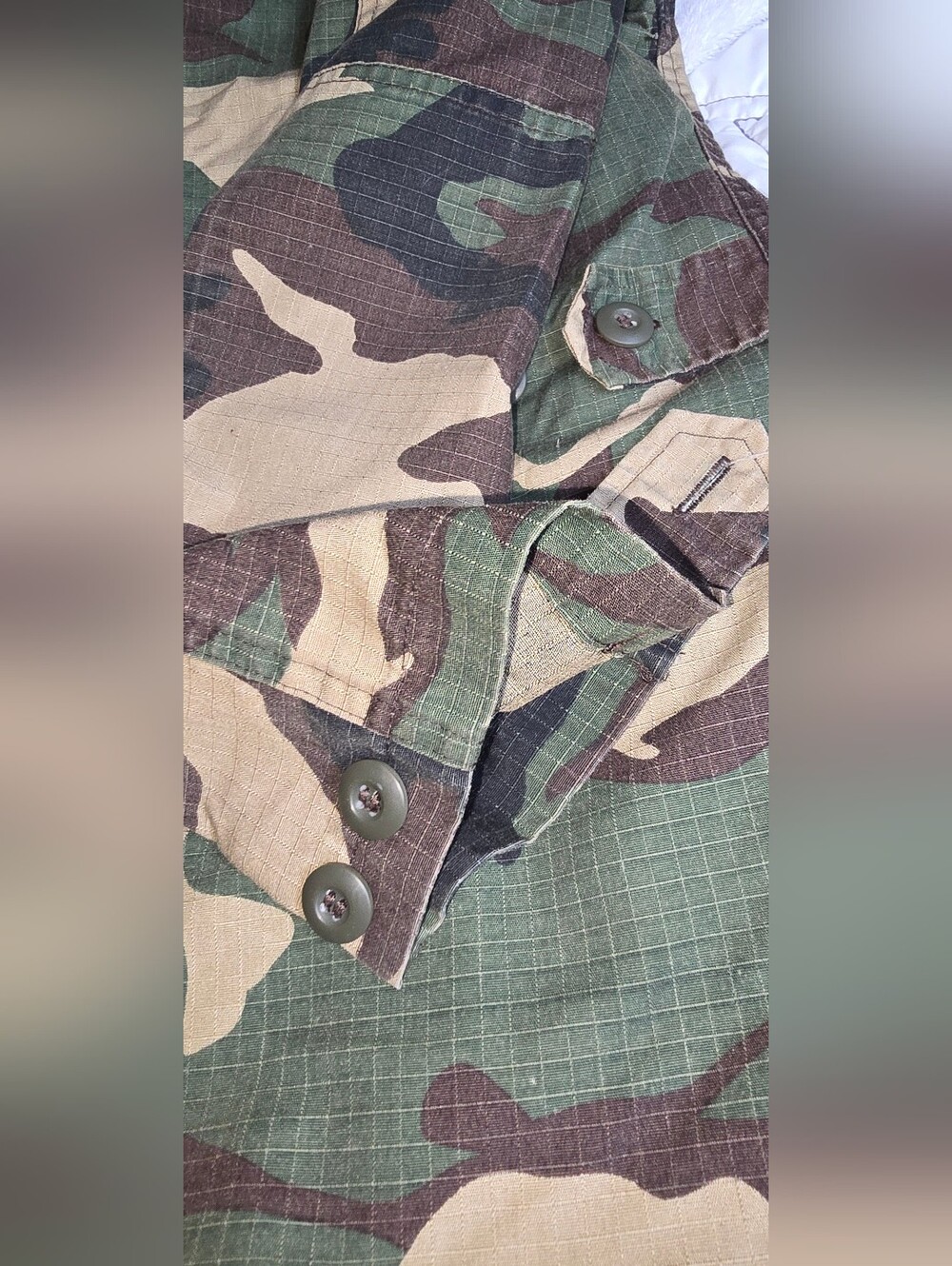 Men's Camouflage Field Jacket - Green Camo - Picture 8 of 10
